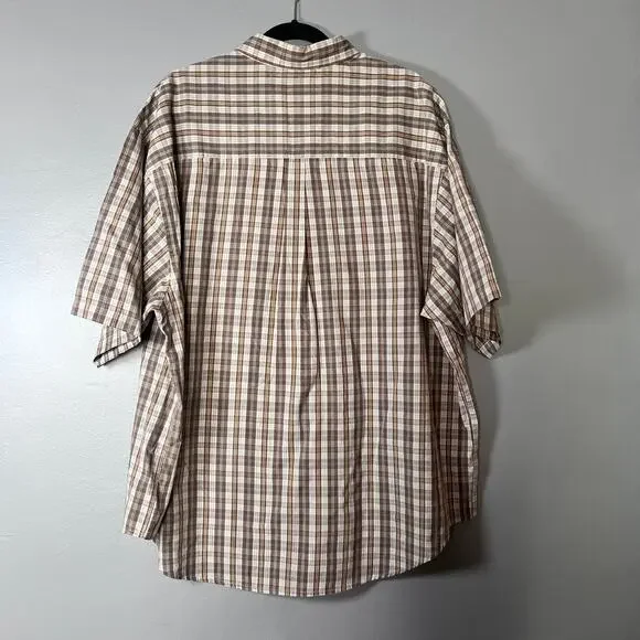 ✨Lot of 2 VTG Puritan Mens 2XL Plaid Stripe Button down Shirt Short Sleeve Y2K - Picture 8 of 13